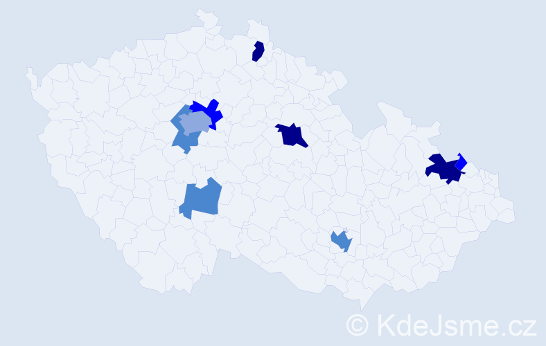Příjmení: 'Knappe', počet výskytů 30 v celé ČR