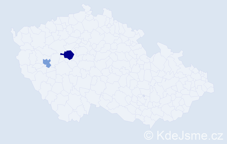 Příjmení: 'Solucev', počet výskytů 5 v celé ČR