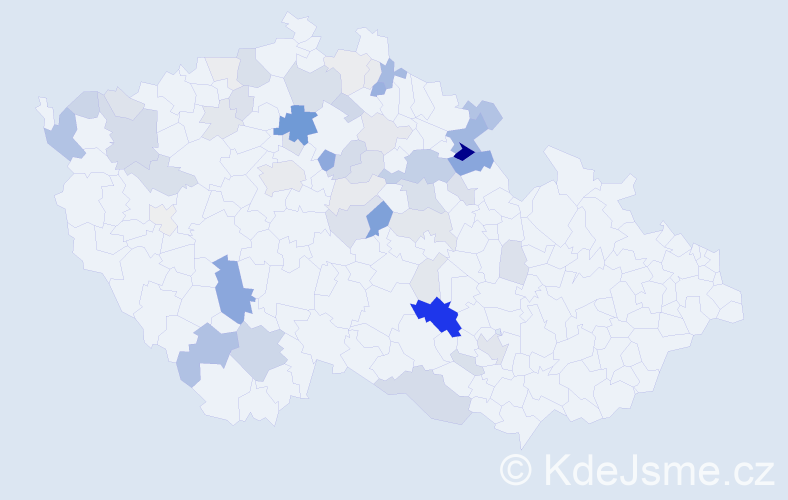 Příjmení: 'Kuřátková', počet výskytů 176 v celé ČR