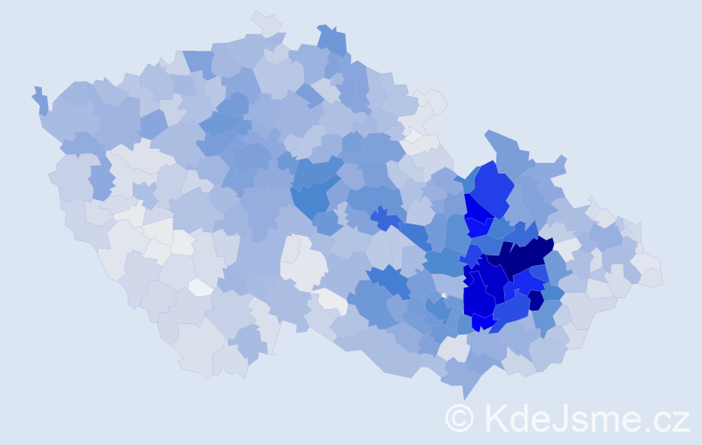 Příjmení: 'Pospíšilová', počet výskytů 11003 v celé ČR