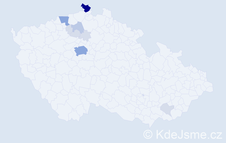 Příjmení: 'Diessnerová', počet výskytů 33 v celé ČR