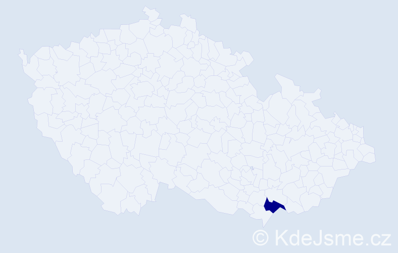 Příjmení: 'Kikinová', počet výskytů 1 v celé ČR