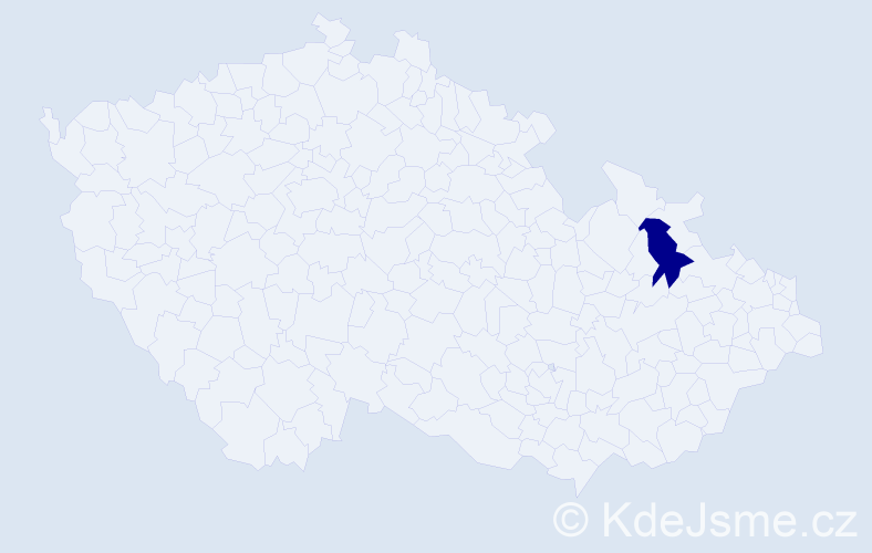 Příjmení: 'Kotsana', počet výskytů 1 v celé ČR