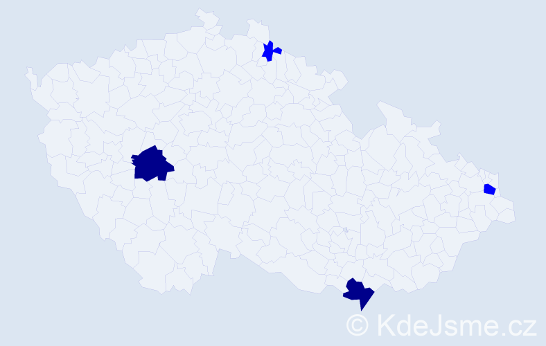 Příjmení: 'Znamenák', počet výskytů 10 v celé ČR