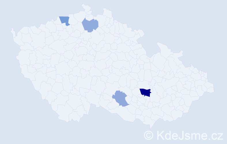 Příjmení: 'Uuganbayar', počet výskytů 8 v celé ČR