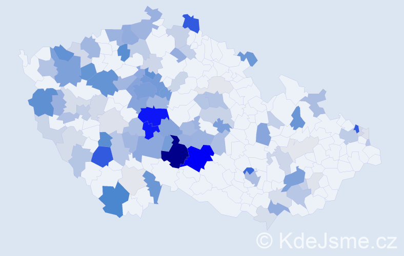 Příjmení: 'Podhorská', počet výskytů 338 v celé ČR