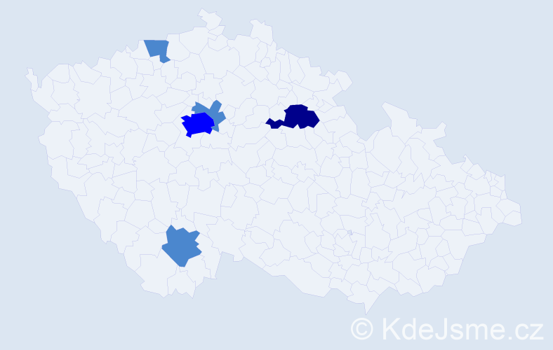 Příjmení: 'Bockstefflová', počet výskytů 8 v celé ČR