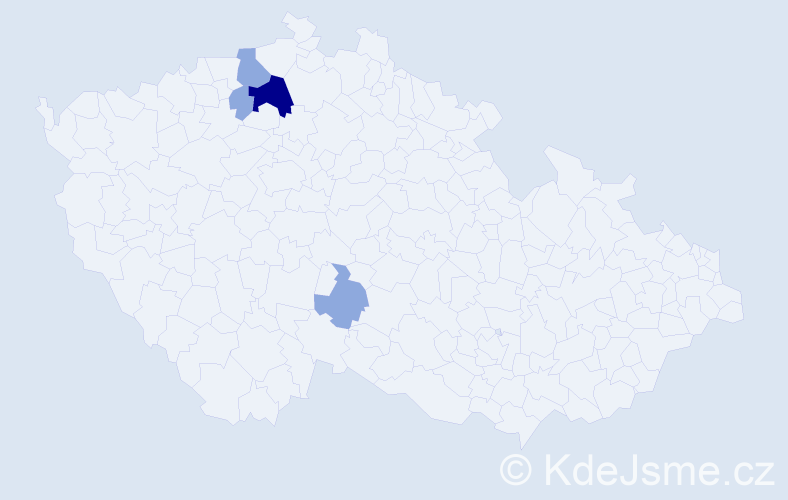 Příjmení: 'Mündleinová', počet výskytů 8 v celé ČR