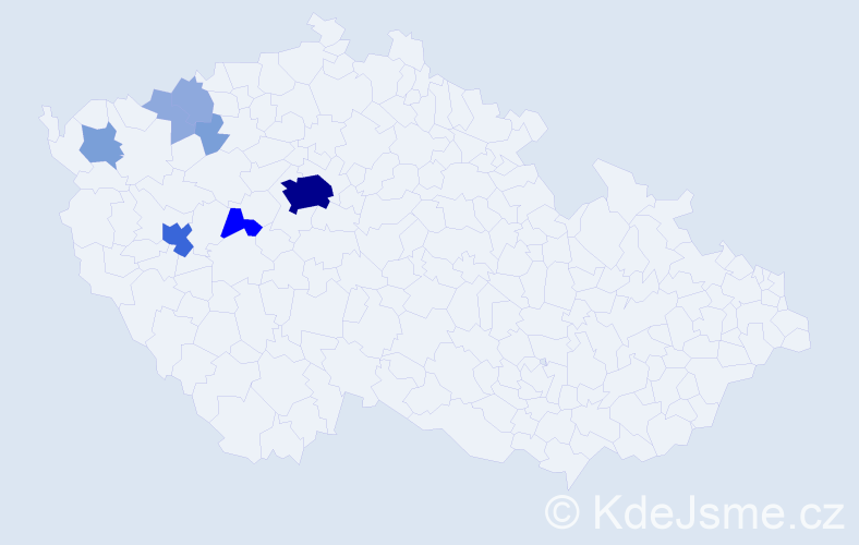 Příjmení: 'Čaboun', počet výskytů 22 v celé ČR