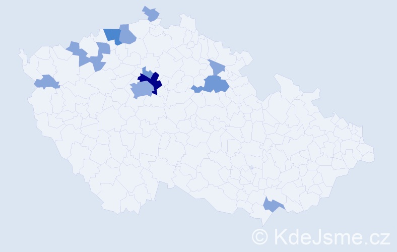 Příjmení: 'Babováková', počet výskytů 36 v celé ČR