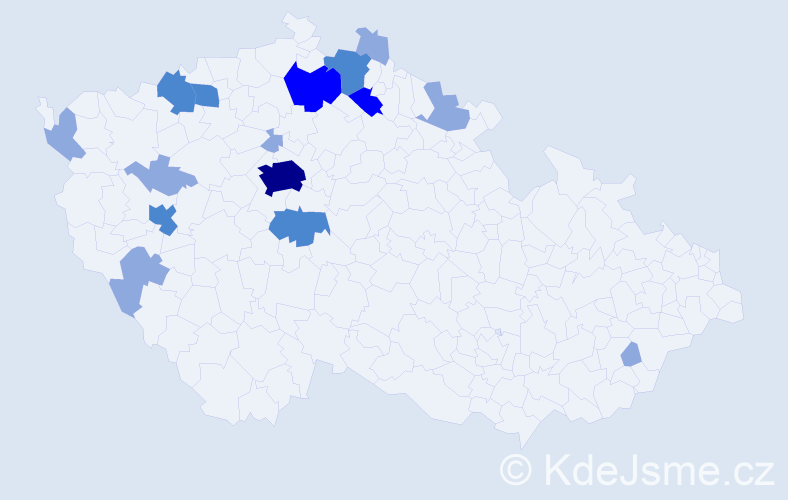 Příjmení: 'Kratzer', počet výskytů 36 v celé ČR