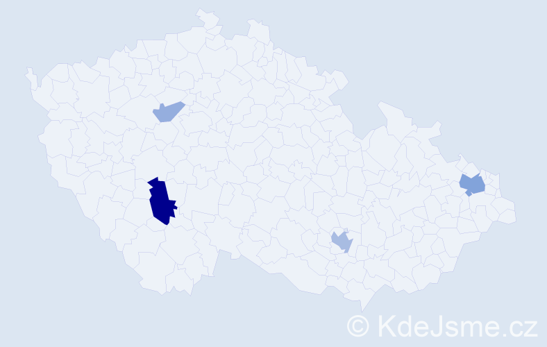 Příjmení: 'Zagata', počet výskytů 9 v celé ČR