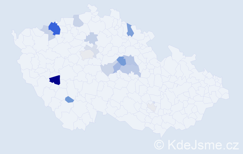 Příjmení: 'Sejček', počet výskytů 35 v celé ČR