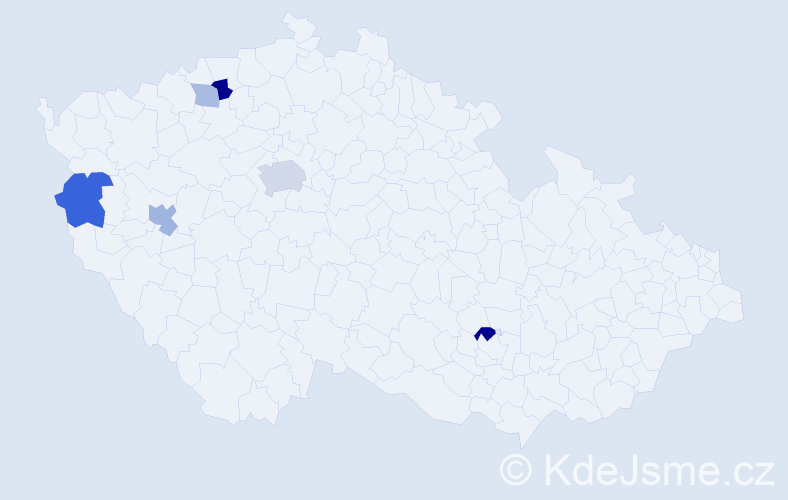 Příjmení: 'Simeonovová', počet výskytů 13 v celé ČR
