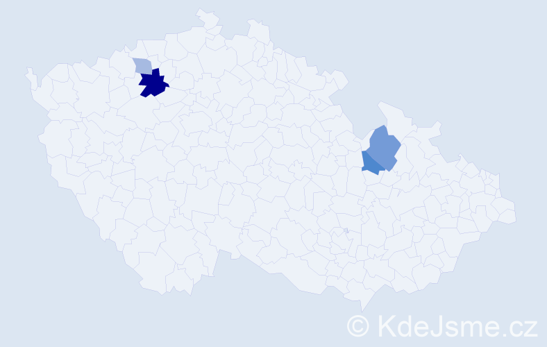 Příjmení: 'Brecklová', počet výskytů 17 v celé ČR