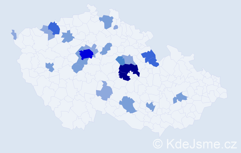 Příjmení: 'Juliš', počet výskytů 59 v celé ČR