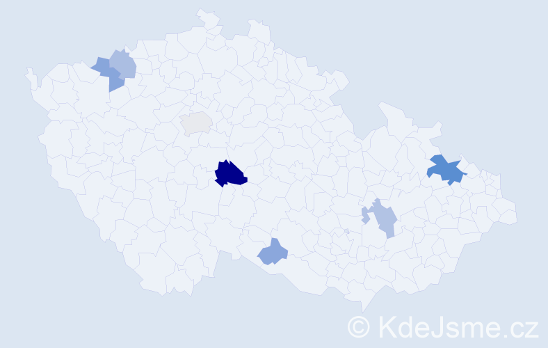 Příjmení: 'Selingr', počet výskytů 21 v celé ČR