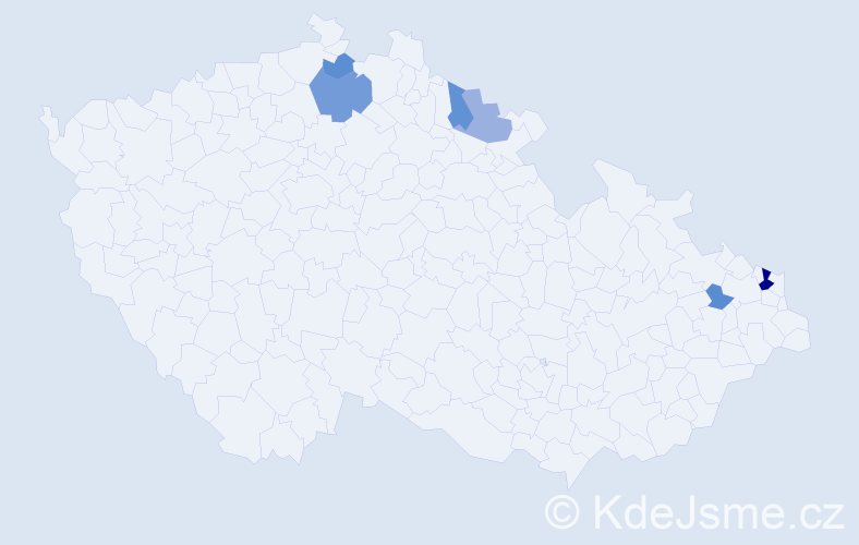 Příjmení: 'Bartošovič', počet výskytů 10 v celé ČR