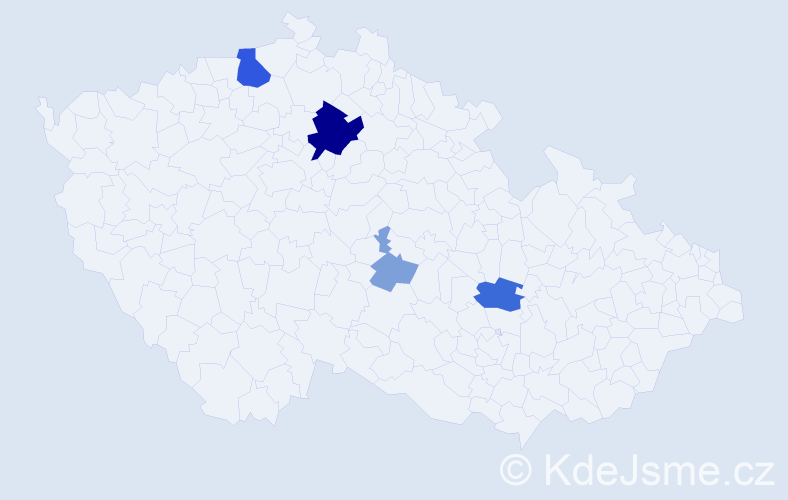 Příjmení: 'Kahule', počet výskytů 13 v celé ČR