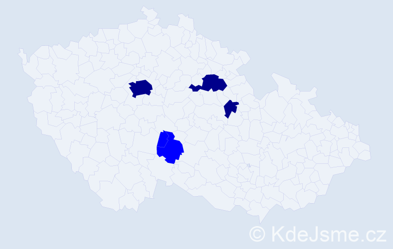 Příjmení: 'Tobíšková', počet výskytů 8 v celé ČR