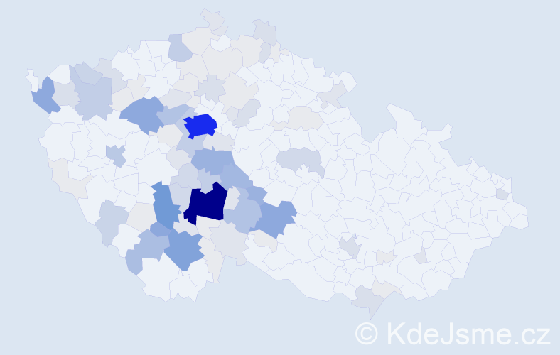 Příjmení: 'Svatková', počet výskytů 373 v celé ČR