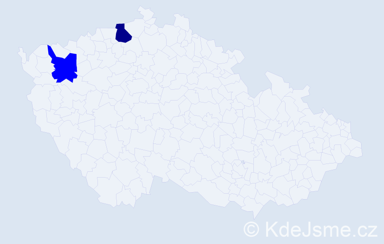 Příjmení: 'Patrus', počet výskytů 3 v celé ČR