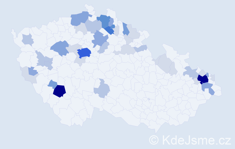 Příjmení: 'Janus', počet výskytů 134 v celé ČR