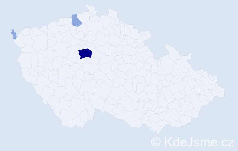 Příjmení: 'Lembaková', počet výskytů 7 v celé ČR