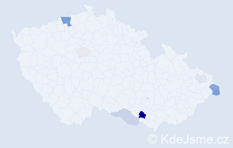 Příjmení: 'Jonczy', počet výskytů 13 v celé ČR