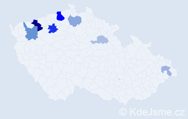 Příjmení: 'Varchola', počet výskytů 15 v celé ČR