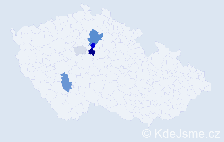 Příjmení: 'Bucmanová', počet výskytů 7 v celé ČR
