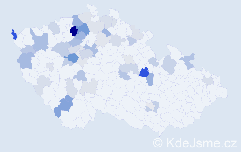 Příjmení: 'Grüner', počet výskytů 119 v celé ČR