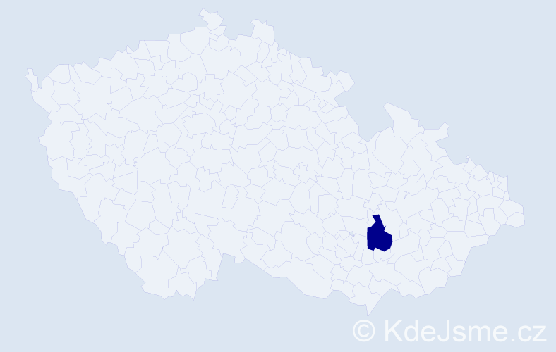 Příjmení: 'Kaštierová', počet výskytů 1 v celé ČR