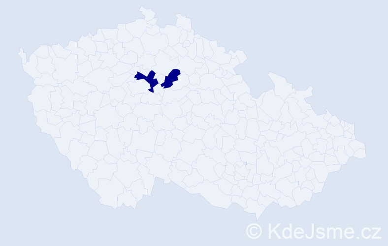 Příjmení: 'Biljaková', počet výskytů 2 v celé ČR