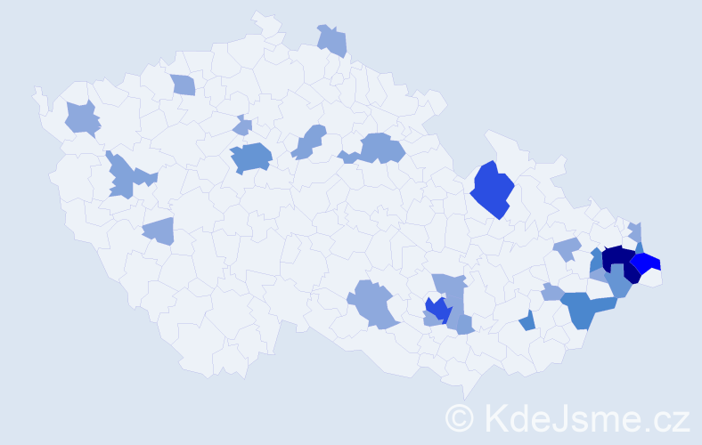 Příjmení: 'Gachová', počet výskytů 66 v celé ČR