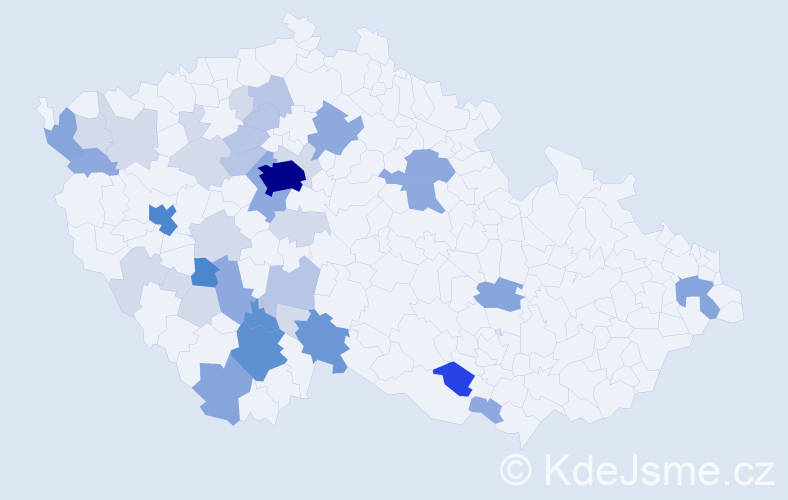 Příjmení: 'Cihlová', počet výskytů 123 v celé ČR