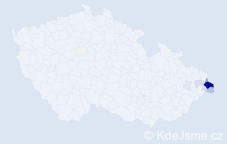 Příjmení: 'Roszka', počet výskytů 49 v celé ČR