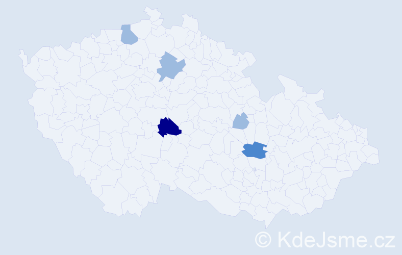 Příjmení: 'Stocker', počet výskytů 9 v celé ČR