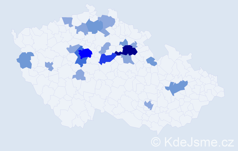 Příjmení: 'Tázlerová', počet výskytů 59 v celé ČR