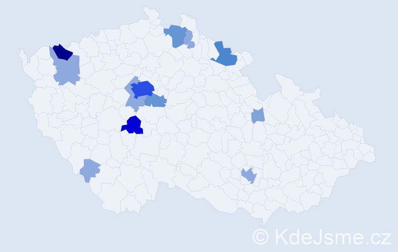 Příjmení: 'Tancibudková', počet výskytů 38 v celé ČR