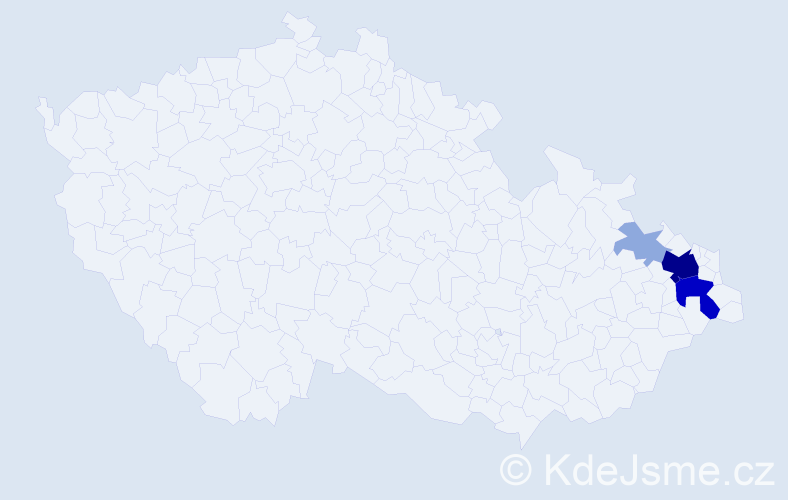 Příjmení: 'Nesitová', počet výskytů 21 v celé ČR
