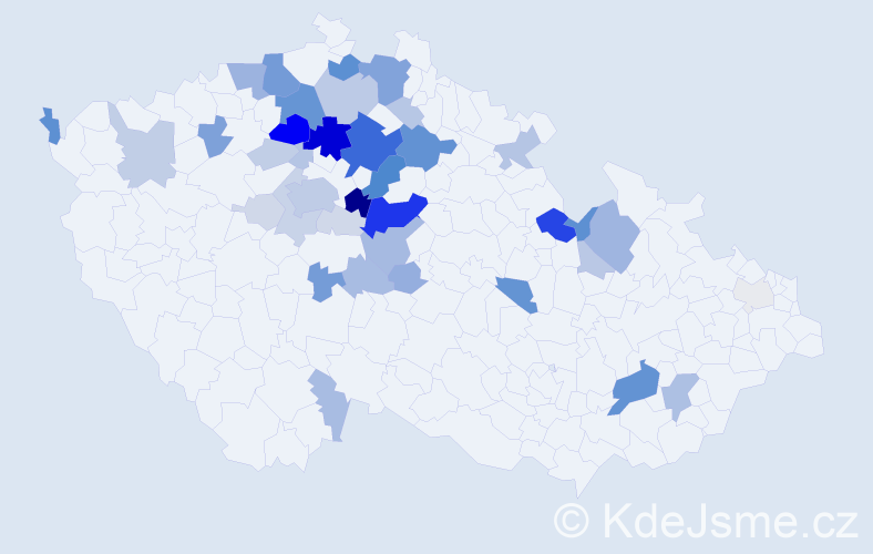 Příjmení: 'Balšánková', počet výskytů 150 v celé ČR