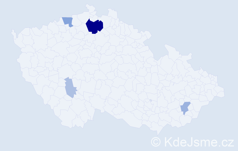 Příjmení: 'Brunc', počet výskytů 16 v celé ČR