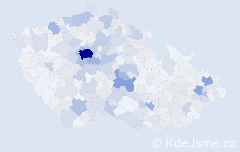 Příjmení: 'Lacina', počet výskytů 1709 v celé ČR