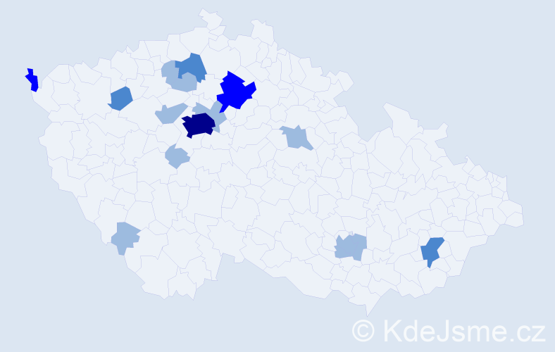 Příjmení: 'Batmunkh', počet výskytů 25 v celé ČR