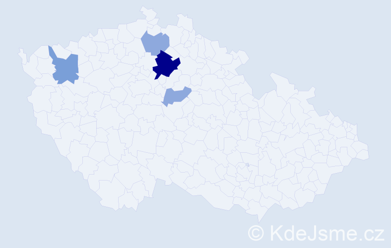 Příjmení: 'Čanaky', počet výskytů 11 v celé ČR