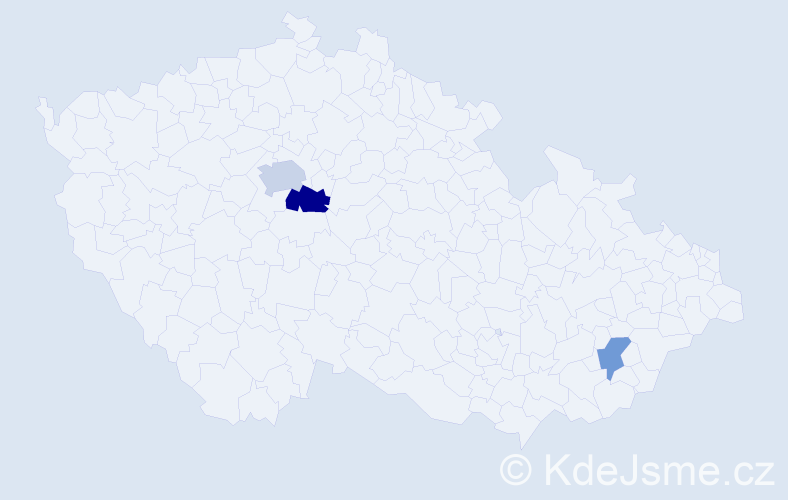 Příjmení: 'Klevtsova', počet výskytů 5 v celé ČR