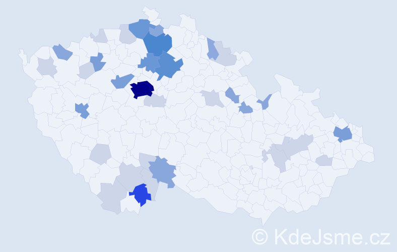 Příjmení: 'Filek', počet výskytů 97 v celé ČR
