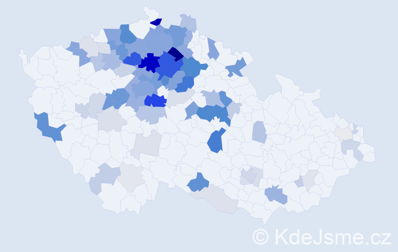 Příjmení: 'Zíta', počet výskytů 276 v celé ČR