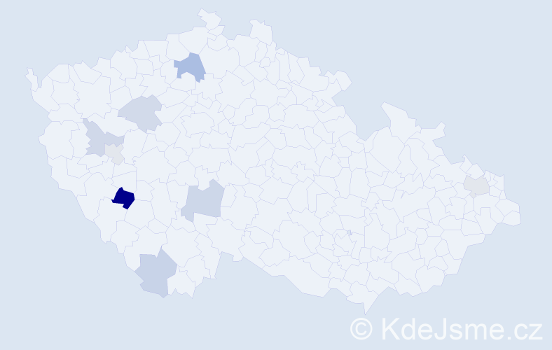 Příjmení: 'Halml', počet výskytů 26 v celé ČR